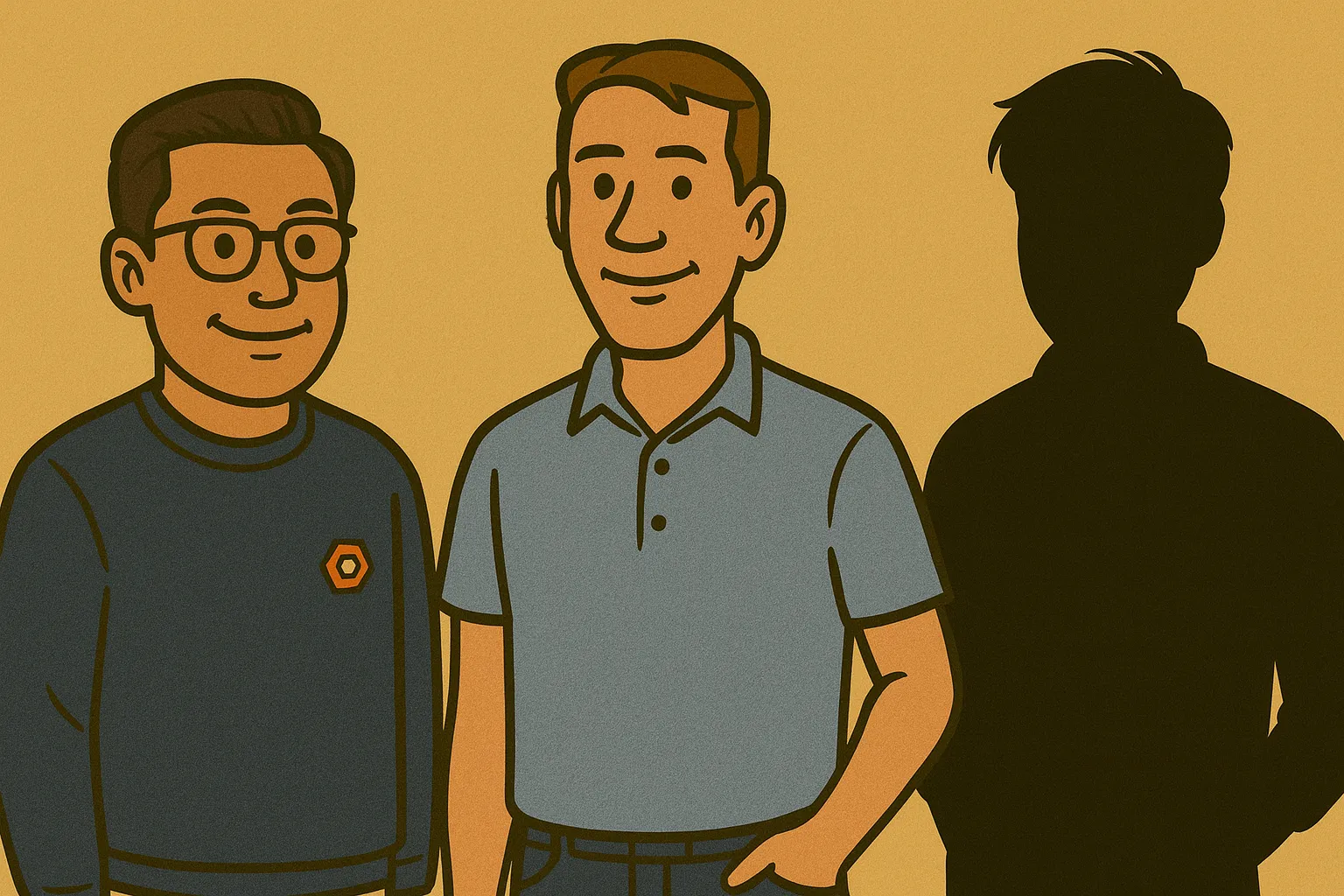 Het compressie-team! Andrew, Lars en Thomas (geanonimiseerd).