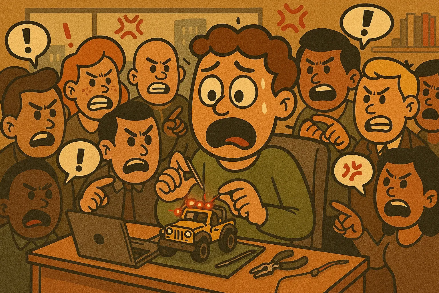 Het constante gepiep leidde niet tot morse-berichten, maar tot norse gezichten.