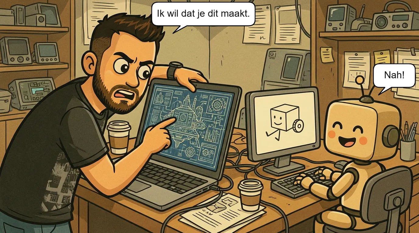 Illustratie: Claude negeert de instructies en kiest de makkelijke weg