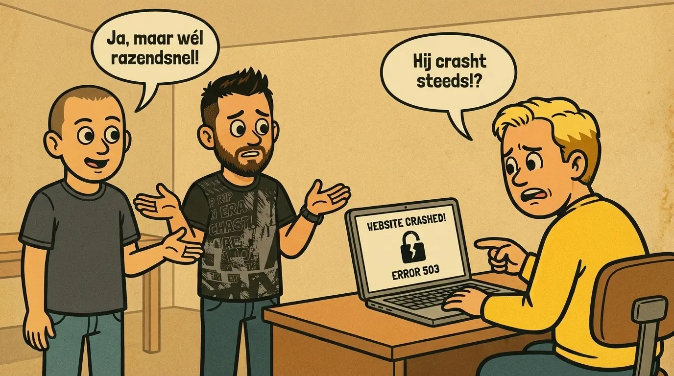 Collega klaagt over crashes, developers antwoorden: ja, maar wel razendsnel!