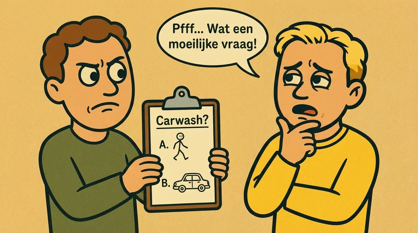 Een moeilijke vraag voor Casper over de wasstraat